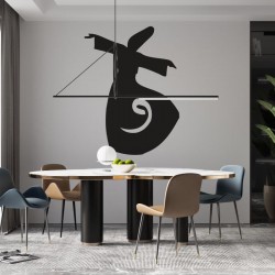 Siyah-Mevlana Duvar Dekoratif